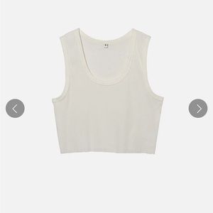 NWOT Elwood Clothing Malibu Crop Tank, White Size